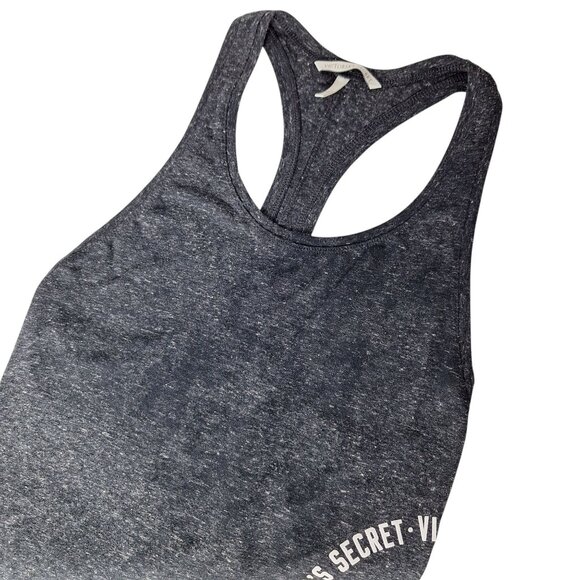 Victoria Secret Women's Racerback Tank Top Size Small Black Angel Summer Casual - Picture 1 of 7